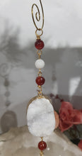 Load image into Gallery viewer, Fire-and-Ice-Druzy-Quartz-Crystal-Energy-Enhancer-Stone-Quartz-Hanger-Suncatcher-Ornament
