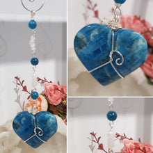 Load image into Gallery viewer, Manifest-your-love-apatite-crystal-energy-enhancer-amethyst-stone-suncatcher-ornament-hanger