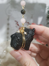 Load image into Gallery viewer, Mooo-ve-your-Energy-Energy-Black-Obsidian-Highland-Cow-Stone-Crystal-Energy-Enhancer-Hanger-ornament-suncatcher