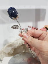 Load image into Gallery viewer, ROSE FLOWER Sodalite Crystal Carving Stone 150mm 1