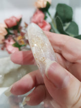 Load image into Gallery viewer, Pink-Amethyst-Flower-Agate-Palm-Stone-Crystal-Stone-on-Stand-Moonlight-Crystals-Australia-for-sale-buy-now-Online-Crystal-Store