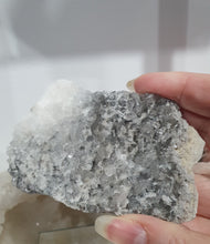Load image into Gallery viewer, Apophyllite Crystal Cluster Specimen Stone on plastic Stand
Promotes Divine Guidance
Lovely Apophyllite crystal cluster on plastic stand. Has tiny crystals poking out of it. The photos just don't pick up the lovely sparkles.