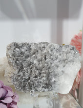 Load image into Gallery viewer, Apophyllite Crystal Cluster Specimen Stone on plastic Stand
Promotes Divine Guidance
Lovely Apophyllite crystal cluster on plastic stand. Has tiny crystals poking out of it. The photos just don't pick up the lovely sparkles.