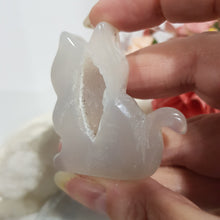 Load image into Gallery viewer, Cat Agate Crystal Carving Stone 50mm 8 DRUZY!