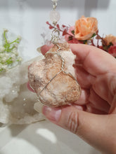 Load image into Gallery viewer, Grace and Connection - Pink Amethyst geode Crystal Energy enhancer suncatcher hanger. Inspires divine connection