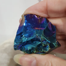 Load image into Gallery viewer, Titanium Aura Obsidian Crystal Rough Raw Stone 40mm 5