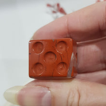 Load image into Gallery viewer, Die Dice Crystal Carving Red Jasper Stone 20mm 1 INCLUSIONS UNEVEN