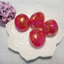 Load image into Gallery viewer, Titanium Aura Quartz Red Crystal Tumble Stone 25mm - 30mm