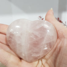 Load image into Gallery viewer, Heart Rose Quartz Crystal Carving Stand 70mm 11 LOVELY SHINE / UNEVEN COLOUR
