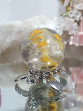 Load image into Gallery viewer, Bumblebee Jasper Sphere Crystal Carving Stone on Silver Turtle Stand
Inspires New Opportunities and Possibilities
Stunning Bumblebee Jasper Crystal Sphere Carving Stone on silver turtle stand.
A gorgeous little sphere
