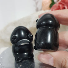 Load image into Gallery viewer, PEEN / DOODLE Black Obsidian Crystal Carving Gemstone 40mm
