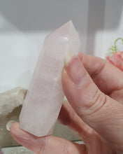 Load image into Gallery viewer, Pink Calcite Crystal Tower Point Stone
INSPIRES PEACE & COMPASSION
Lovely Pink Calcite crystal point tower.