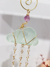 Load image into Gallery viewer, Every-Cloud-Has-A-Silver-Lining-Fluorite-Crystal_Energy-Enhancer-Hanger-Ornament-Suncatcher-Moonlight-Crystals-Australia-Fully-Constructed-Crystal-Energy-Enhancers-Suncatchers-Melbourne-australia