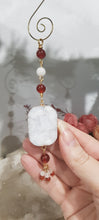 Load image into Gallery viewer, Fire-and-Ice-Druzy-Quartz-Crystal-Energy-Enhancer-Stone-Quartz-Hanger-Suncatcher-Ornament