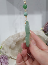 Load image into Gallery viewer, "FOUR-LEAF CLOVER BLESSINGS" Aventurine Crystal Carving Gold Stone Crystal Energy Enhancer© / Hanger / Ornament / Suncatcher
GOOD FORTUNE | HOPE | MAGIC | PROTECTION
A four-leaf clover Symbolises good luck and abundance. It is believed if you hold a four-leaf clover you will gain the ability to see fairies and leprechauns and find their treasures.
Beautiful Aventurine four-leaf clover crystal carving beaded with Amazonite, Aventurine and Quartz. Wire wrapped in Gold