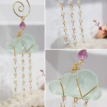 Load image into Gallery viewer, Every-Cloud-Has-A-Silver-Lining-Fluorite-Crystal_Energy-Enhancer-Hanger-Ornament-Suncatcher-Moonlight-Crystals-Australia-Fully-Constructed-Crystal-Energy-Enhancers-Suncatchers-Melbourne-australia