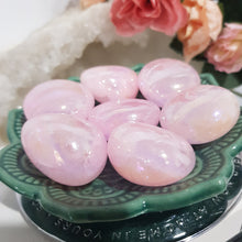 Load image into Gallery viewer, Titanium Aura Quartz Pink Crystal Tumble Stone 25mm - 30mm