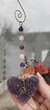 Load image into Gallery viewer, Soul-Connector-Attractor-Crystal-Energy-Enhancer-Amethyst-Stone-Suncatcher-Hanger-Ornament-Moonlight-