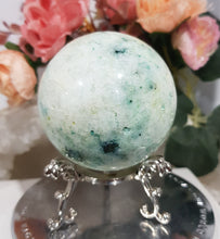 Load image into Gallery viewer, Green-Fluorite-Crystal-Sphere-Carving-Stone-Moonlight-Crystals-Australia