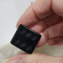 Load image into Gallery viewer, Die Dice Crystal Carving Black Obsidian Gemstone stone 20mm 3