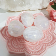 Load image into Gallery viewer, Titanium Aura Quartz White Crystal Tumble Stone 25mm - 30mm