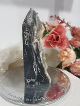 Load image into Gallery viewer, Black Sphalerite Crystal Point Tower Stone 90mm 16 SO SPARKLY!
