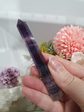 Load image into Gallery viewer, Fluorite WAND tower point Crystal Carving Stone
Inspires stability and grounding
Beautiful Fluorite Wand /Tower. Colours are just lovely