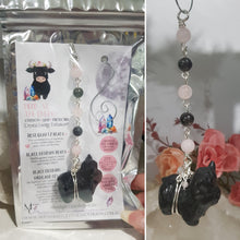 Load image into Gallery viewer, Mooo-ve-the-Energy-Black-Obsidian-Highland-Cow-Stone-Crystal-Energy-Enhancer-Hanger-ornament-suncatcher