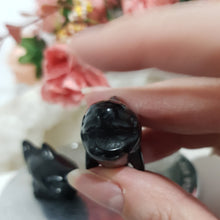 Load image into Gallery viewer, Shark Crystal Carving Black Obsidian Stone 40mm