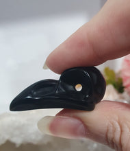 Load image into Gallery viewer, Raven Crow Skull Black Obsidian Crystal Carving Stone.
Protection and Balance
Beautiful polished Black Obsidian Raven / Crow Skull Crystal Carving Stone. Inspires Protection and Balance