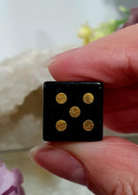 Load image into Gallery viewer, Beautiful Die Dice Black Obsidian Crystal Carving. Promotes Protection and Balance. Lovely Quality