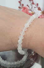 Load image into Gallery viewer, Selenite Crystal Bracelet Gemstones 6mm 8 - 8.5inch bracelet. Cleansing & Angelic Connection