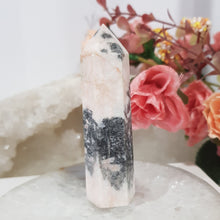 Load image into Gallery viewer, zebra agate crystal point tower