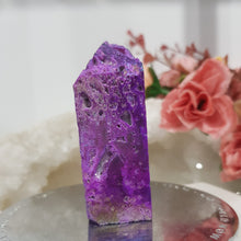 Load image into Gallery viewer, purple-titanium-aura-sphalerite-tower
