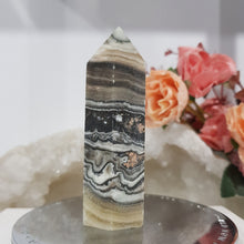 Load image into Gallery viewer, chocolate-calcite-crystal-tower-point