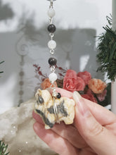 Load image into Gallery viewer, Mooo-ve-your-Energy-Energy-Zebra-Agate-Highland-Cow-Stone-Crystal-Energy-Enhancer-Hanger-ornament-suncatcher