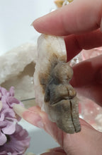 Load image into Gallery viewer, Fairy Quartz Cluster Crystal Carving Stone
Inspires Magick, Purity & Spirituality
Stunning Quartz Crystal cluster fairy with gorgeous quartz crystal teeth.