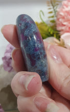 Load image into Gallery viewer, Lovely Moon Ruby in Kyanite Crystal Carving Stone. This is Freestanding. Inspires communication and manifestation.