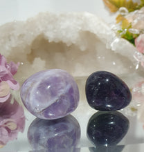 Load image into Gallery viewer, 2 x Amethyst Crystal Tumble Stone.
Inspires Unconditional Love
Gorgeous Amethyst Crystal Tumble Stones