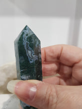 Load image into Gallery viewer, moss agate point crystal tower