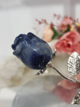 Load image into Gallery viewer, ROSE FLOWER Sodalite Crystal Carving Stone 150mm 1