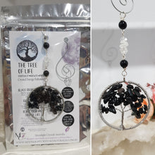 Load image into Gallery viewer, Tree-of-Life-crystal-energy-enhancer-Black-Obsidian-stone-suncatcher-