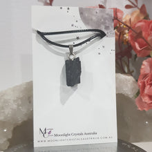 Load image into Gallery viewer, Black-Tourmaline-Raw-Stone-Pendant-Necklace-Moonlight-Crystals-Australia