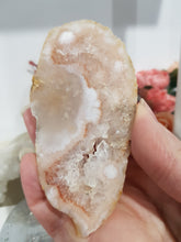 Load image into Gallery viewer, Pink Amethyst / Flower Agate Crystal Slab on Stand Stone 100mm 13