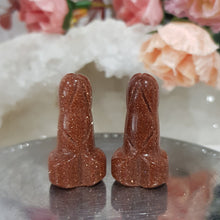 Load image into Gallery viewer, Peen-Crystal-Carving-Goldstone-Peen-Doodle-Crystal-Carvings-Australia-Moonlight-Crystals-Australia