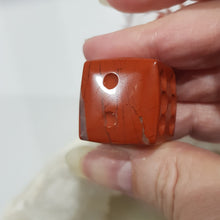 Load image into Gallery viewer, Die Dice Crystal Carving Red Jasper Stone 20mm 1 INCLUSIONS UNEVEN
