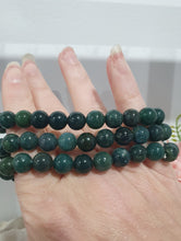 Load image into Gallery viewer, Forest Floor" Moss Agate Beaded Bracelet Crystal Gemstone Stone
7.5inch with 8mm beads.
INSPIRES GROUNDING AND TRANSFORMATION
Lovely Moss Agate Gemstone Beaded Bracelet. Intuitively (Ramdomly) chosen.