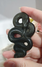 Load image into Gallery viewer, Golden Obsidian Snake Animal Crystal Carving Stone
Inspires Protection and balance