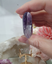 Load image into Gallery viewer, Star Amethyst Crystal Carving Stone on Stand
Inspires Intuition
Gorgeous Amethyst Star Crystal Carving Stone on stand.