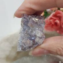 Load image into Gallery viewer, Amethyst Aura crystal cluster Stone 40mm 4 SO SPARKLY!